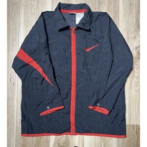 Vintage Nike Big Swoosh Logo Windbreaker Jacket - Youth Size Medium (10-12)